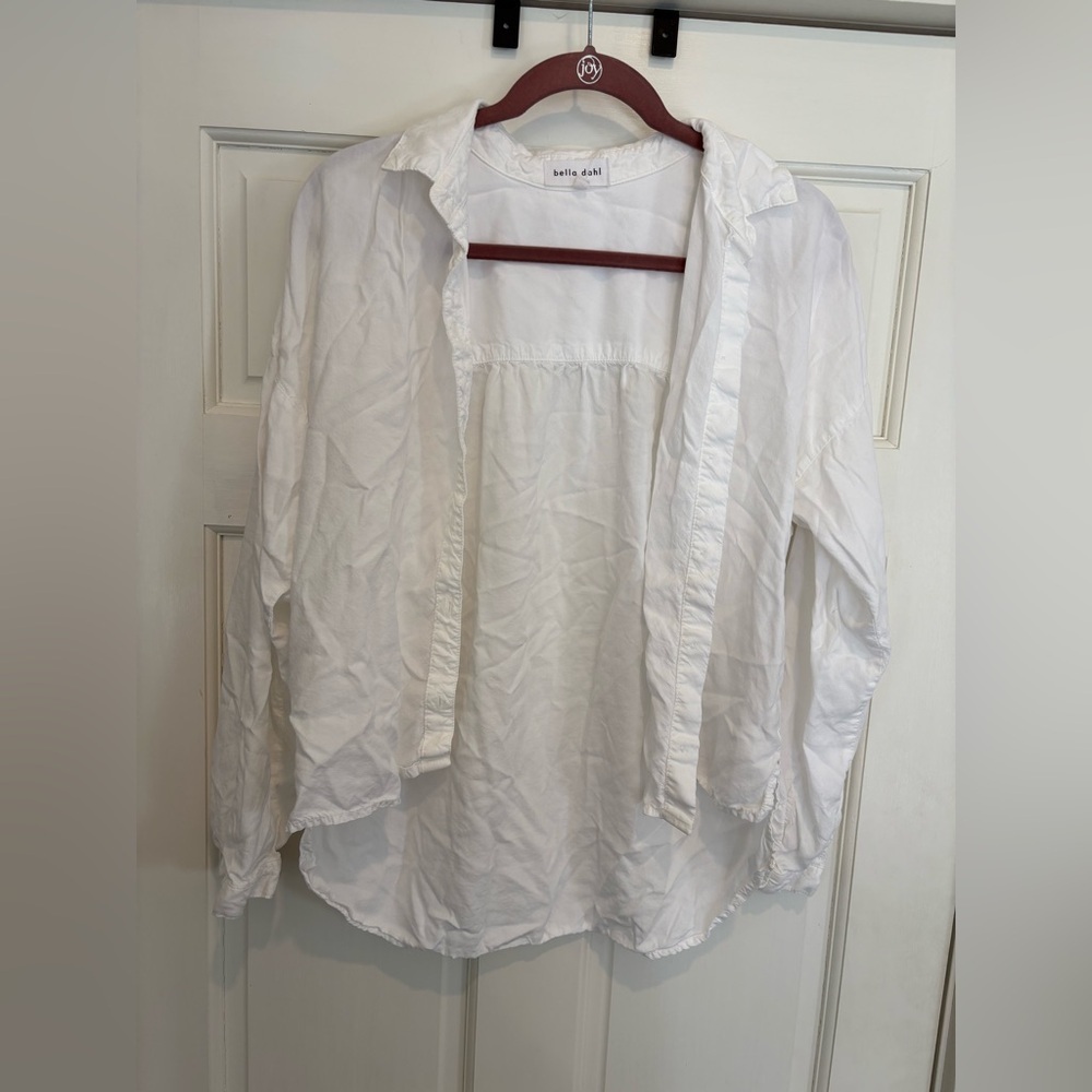 Bella Dahl White Button Down Collared Shirt